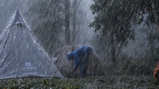 Download lagu CAMPING IN THE HEAVY RAIN ‼️ Setting up a Tent in Heavy Rain ⛈️ RELAXING RAIN CAMPING IN LAKE [4K]🎧