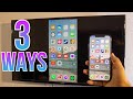 3 ways to screen mirror iphone to samsung tv no apple tv required  iphone to normal tv 2021