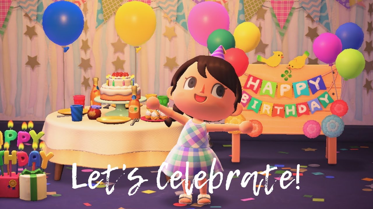 Celebrating my Birthday in ACNH - Animal Crossing New Horizons