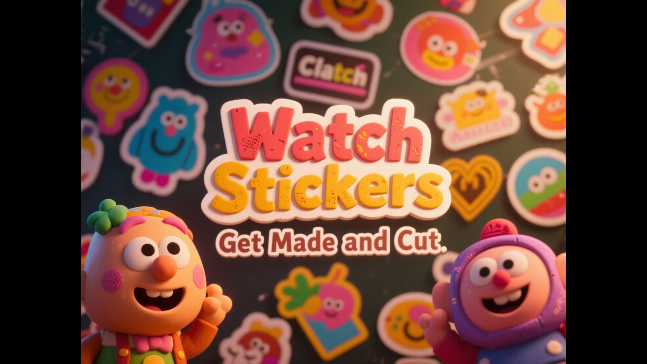 Watch Stickers Get Made And Cut | Stickers  | How Stickers Are Made  | Sticker Factory  | Kids Learn