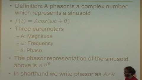 Introduction to Microelectronics - Phasors, impedence ,Transfer functions, filters (part 5/17)