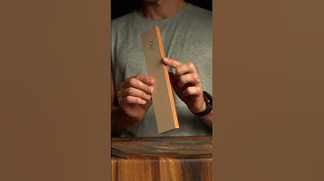 Knife stropping 101 #tutorial #satisfying #knifesharpening #asmr #strop