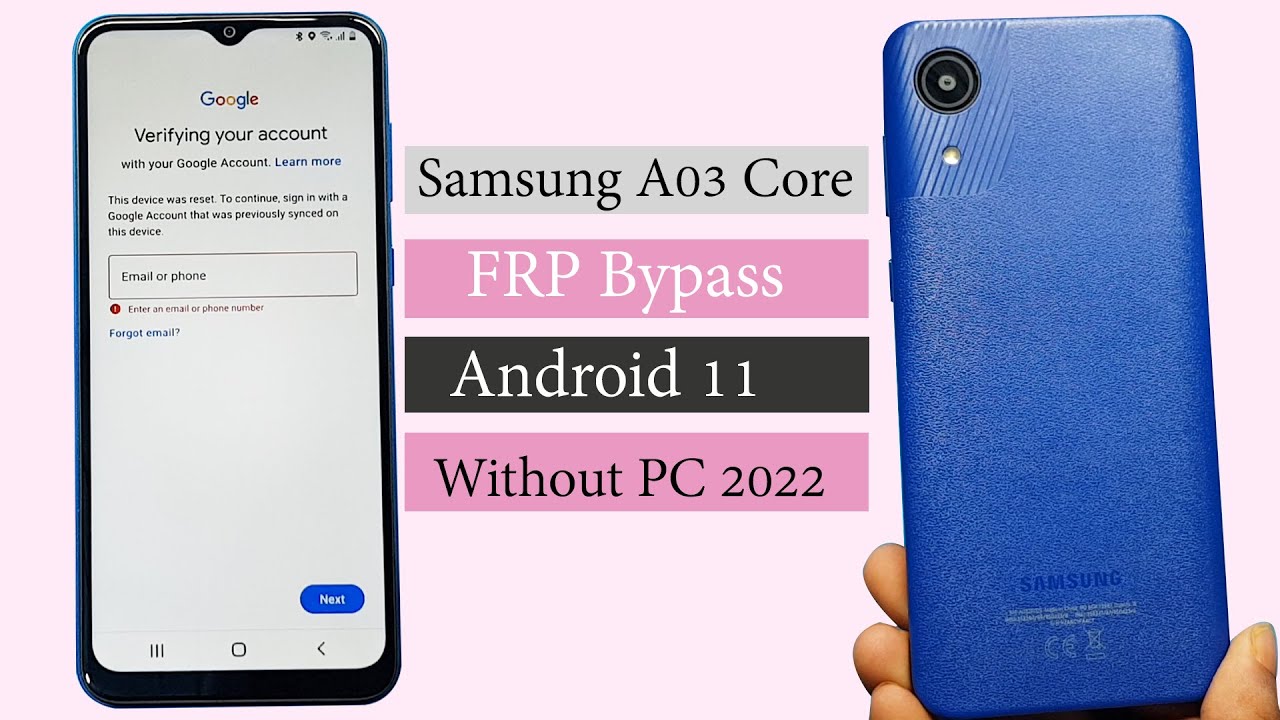 Samsung Galaxy A03 Core Frp Bypass Android 11 | Samsung A032F Google