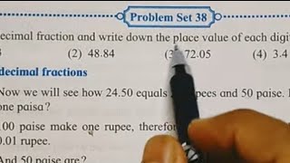 Problem set 38 | class 5 | Decimal Fractions | Maths subject | #5th #maths | std 5th