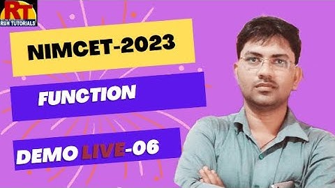 Demo Live Class NIMCET 2023 Batch - 1st Dec - Run Tutorials Varanasi
