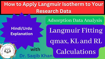 Adsorption Data Analysis| How to Fit Langmuir Isotherm to Experimental Data| Explained in Hindi/Urdu