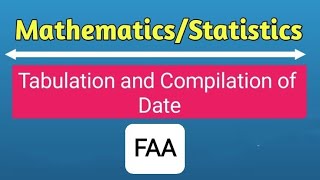IMPORTANT MCQ ON TABULATION AND COMPILATION OF DATA