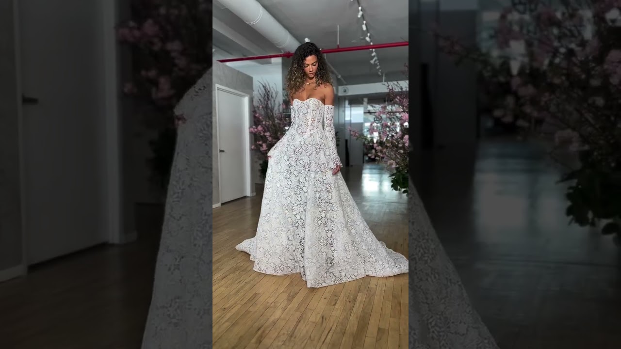 Muse by Berta 26-31 has it all. A lace ballgown with a basque waist, c