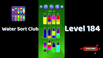 🎮 Water Sort Club Level 184 Walkthrough | Fun Liquid Sorting Game 💧 | SolutionGuruji