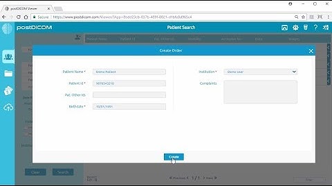 Creating New Patient Order - postDICOM Free DICOM Viewer
