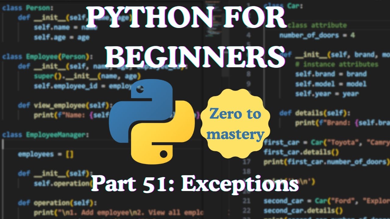 Python для начинающих — Часть 51: Исключения