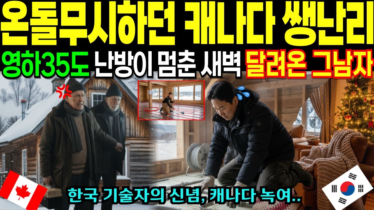 [해외감동사연] 한국온돌 무시하던 캐나다, –35℃ 난방이 멈춘 새벽, 한국식 온돌이 캐나다를 살렸다