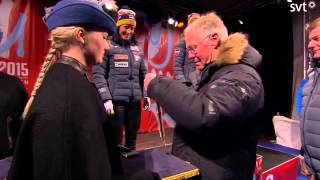 Therese Johaug, Bjørgen, Kalla 30Km Clic M Start Medal Ceremony Vm Falun 2015