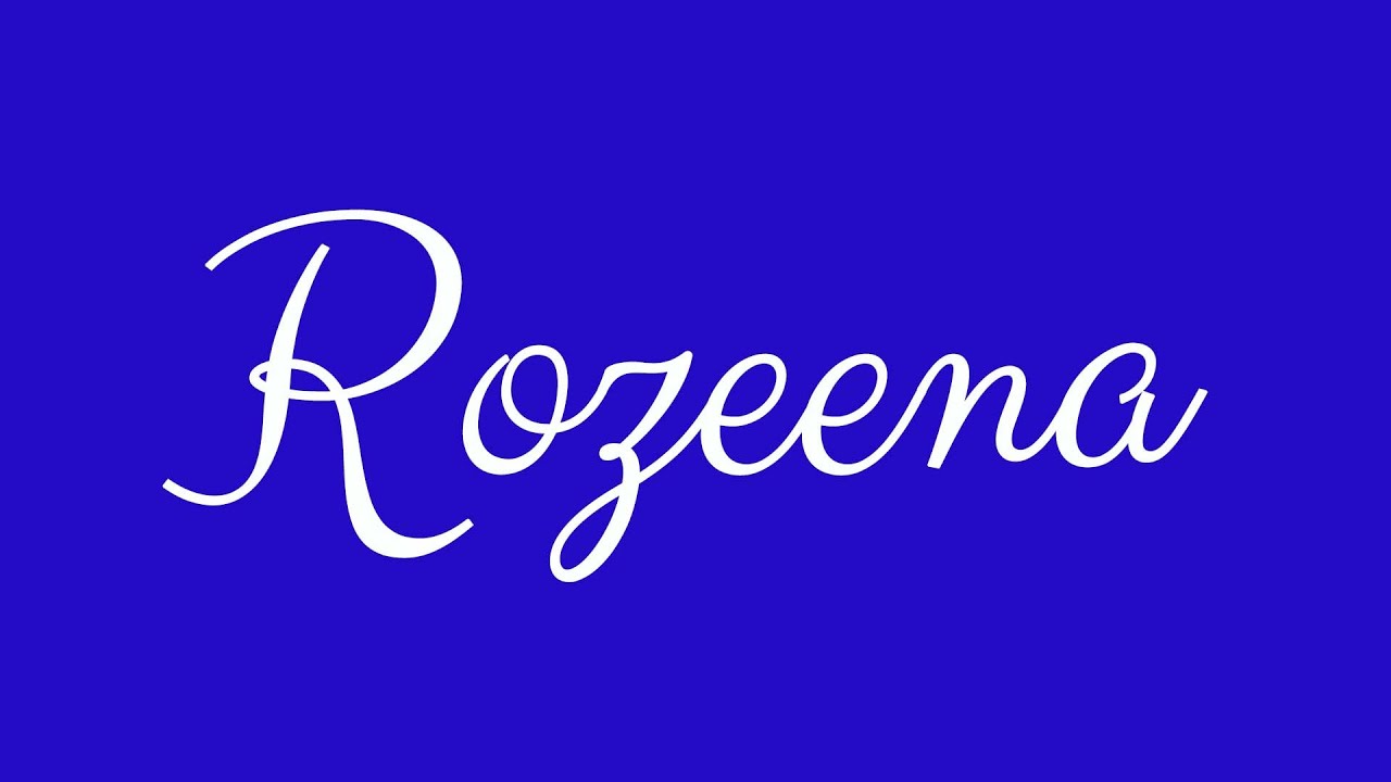 Rozeena English Cursive Handwriting Tutorial - YouTube