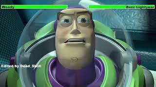 Woody vs. Buzz Lightyear with healthbars