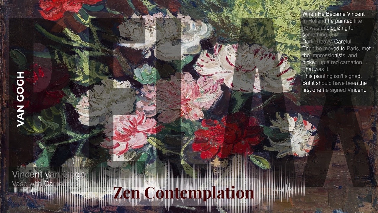 Relax - Relaxing Zen with Van Gogh | Vase with Carnations & others