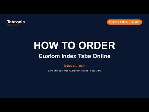 How to Order Custom Index Tabs Online