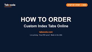 How to Order Custom Index Tabs Online β Tabzoola (Step by Step)