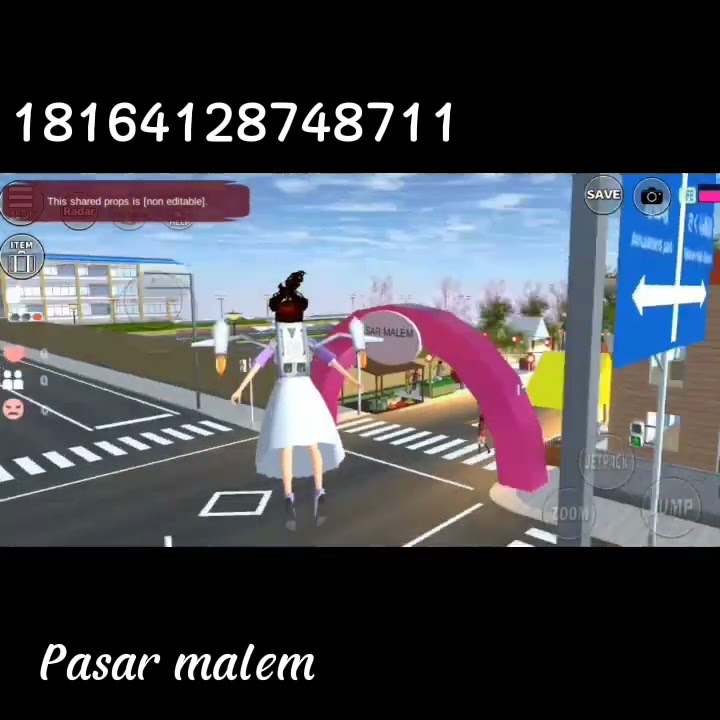 ID Sakura School Simulator pasar malem