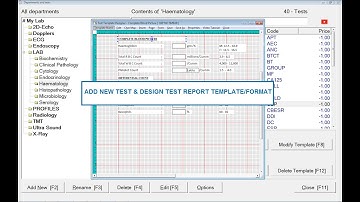 eLab - Add a new test , design report template