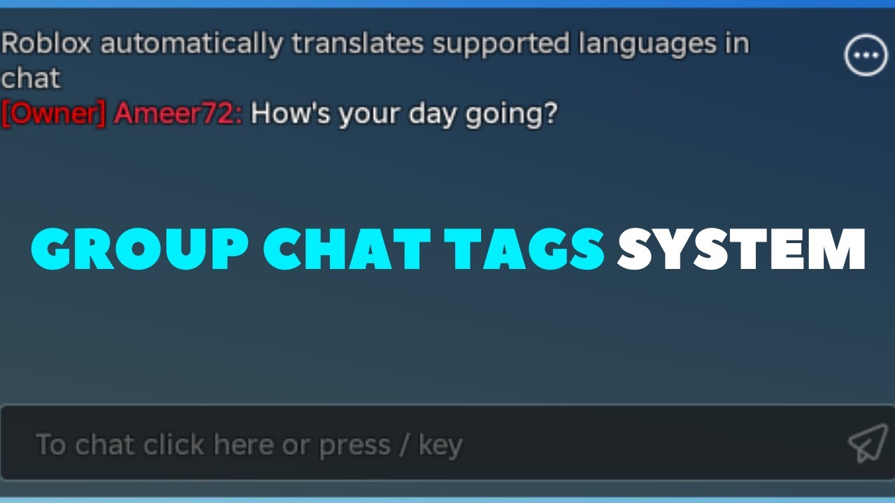 How to Make Group Chat Tags in Roblox Studio