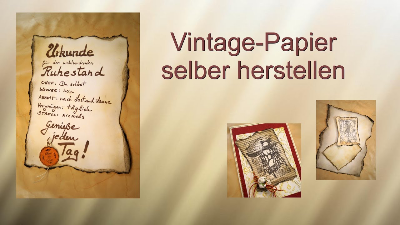 Vintage Papier Selber Gemacht Ruthvong Youtube