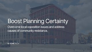 Community-Data Aligned Planning. Overcome Local Opposition Issues Boosting Planning Certainty.