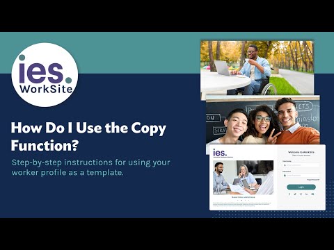 ies.WorkSite | How Do I Use the Copy Function?