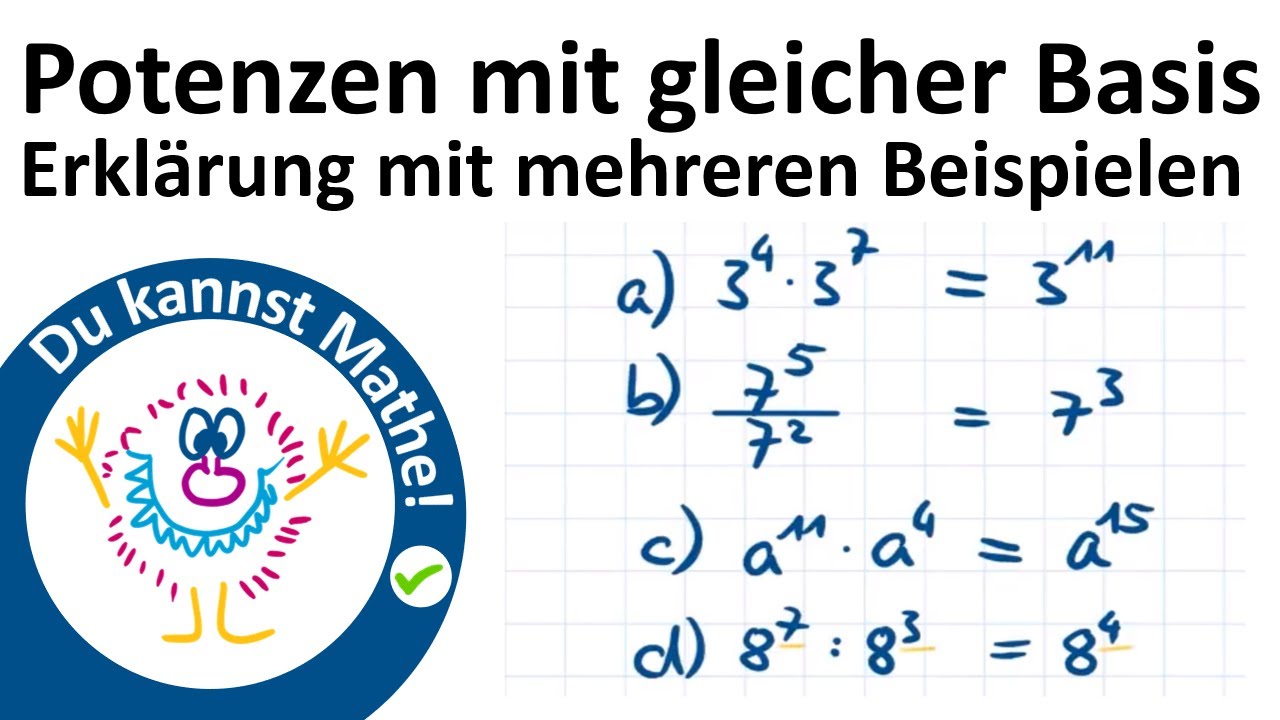 Potenzen mit gleicher Basis, Potenzrechnen