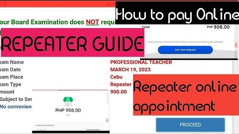 Repeater Online Appointment Professional Teacher | PRC Online Appointment for Repeater