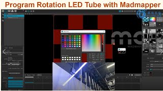 How to do Madmapper Pixel mapping program for DMX rotation led tube