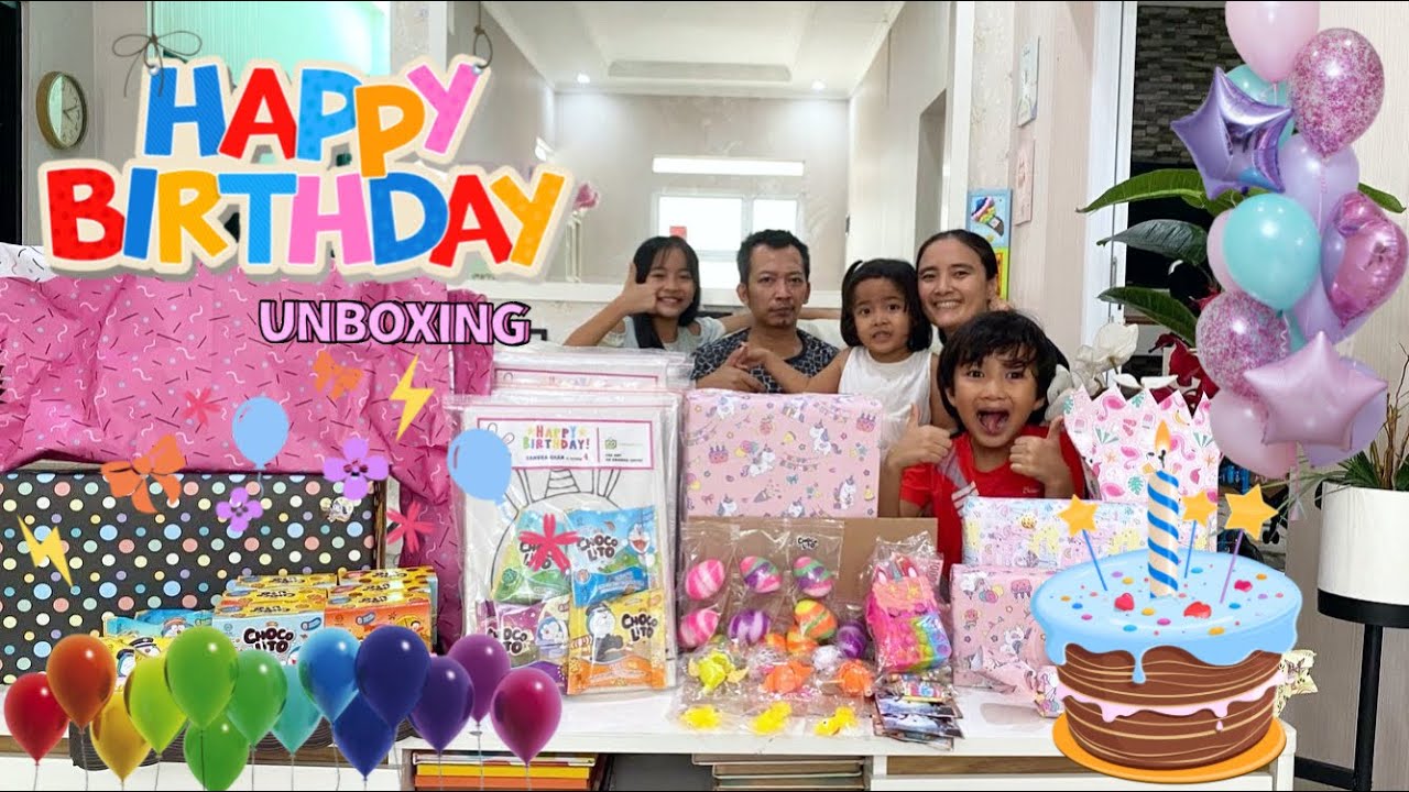 Berlimpah Hadiah Heboh Banget Buka Kado Ulang Tahun yang ke 4 | Happy Birthday Sakura Chan