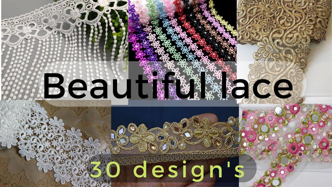 lace beautiful design | Mirror lace designing ideas 2022 | Laces style pakistan 2022