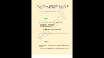MB ASCP EXAM QUESTIONS EN ANSWERS 2023 A GRADED 100 VERIFIED