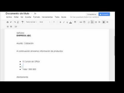 Cómo crear un documento Ejemplo de cotización - YouTube