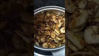 Making Banana Chips For Snack On Rainy Day