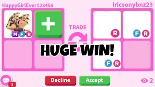 😱😝HUGE WIN! I GOT 3 VERY OLD VERY HIGH VALUE PET For MEGA NEON CHOCO CHIP BAT DRAGON + BIG WIN TRADE