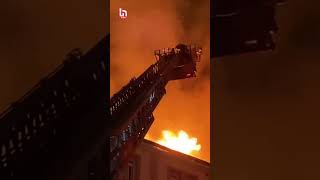 Aydının Nazilli Ilçesinde Bir Liseye Ait Yurdun Çatısında Yangın Çıktı Ekipler Müdahale Ediyor...