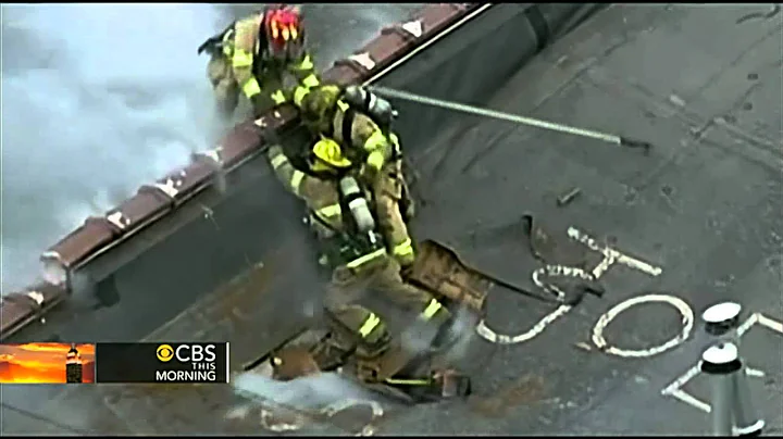 Roof collapse close call for firefighters