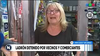 Ladrón detenido por vecinos y comerciantes - Telefe Rosario