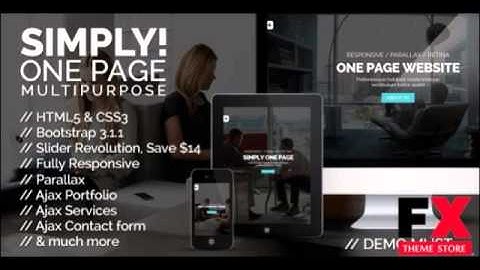 Preview Simply One Page Multi-purpose HTML Template TFx