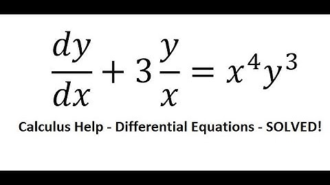 Calculus Help: Differential Equation - Integrating Factor- Bernoulli