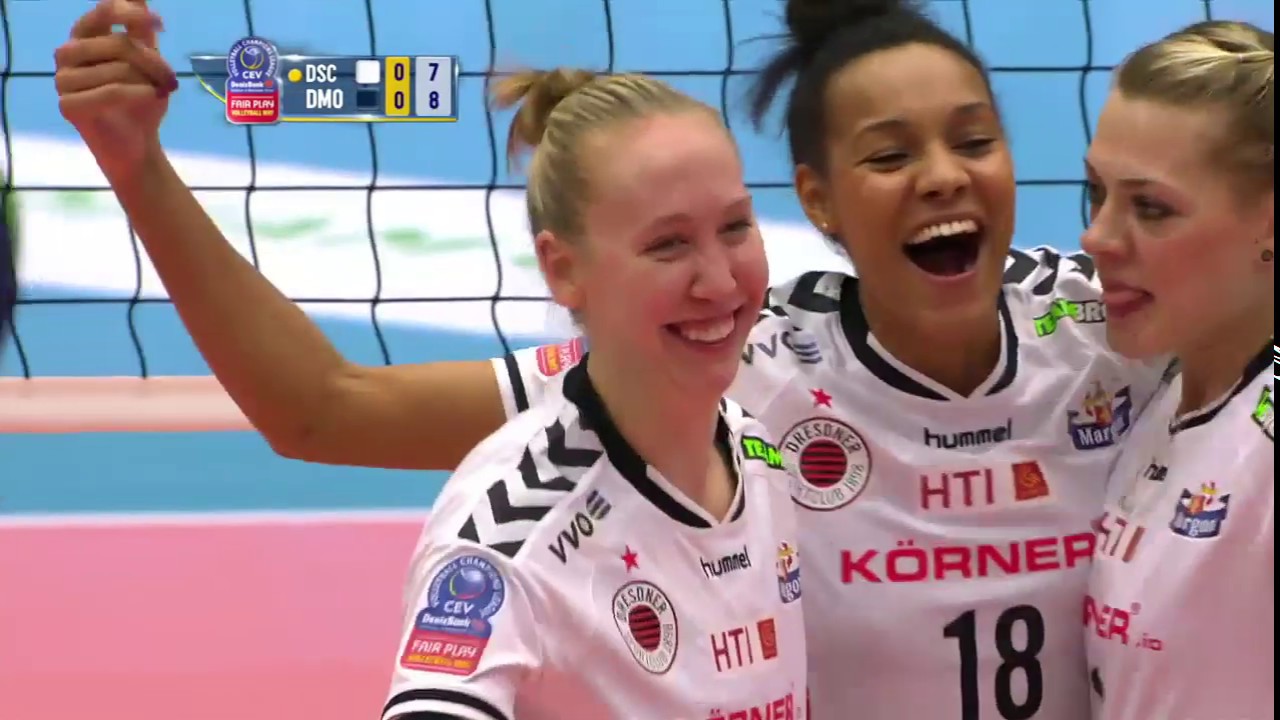 DRESDNER SC vs Dinamo MOSCOW FULL MATCH - 2016 #CLVolleyW Playoff 12