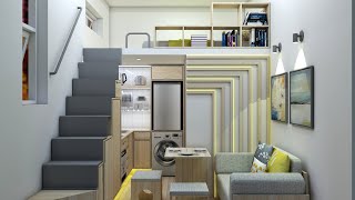 TINY APARTMENT 127sqft (  12sqm MICRO APARTMENT TOUR ) | SPACE SAVING IDEAS | NEVER THINK TOO SMALL