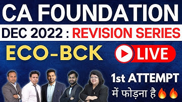 BCK Chapter 6 || CA Foundation (Dec 2022 Attempt) REVISION SERIES || CA Parag Gupta