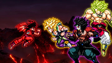 Goku DB OP (Zeed) VS Broly DBS OP, Dark Broly SSJ4 OP & Broly DBZ OP in Jump Force Mugen