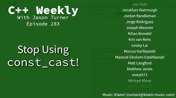 C++ Weekly - Ep 283 - Stop Using const_cast!