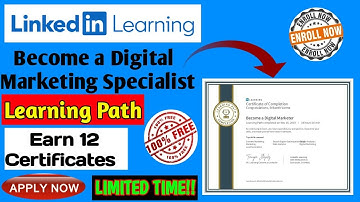 Become a Digital Marketing Specialist Course Linkedin Learning Free | Short Online Course | Free |