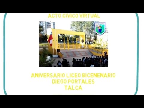 Acto Cívico Aniversario Liceo Bicentenario Diego Portales Talca, 2020.