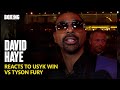 Im very happy david haye reacts to usyk win vs fury